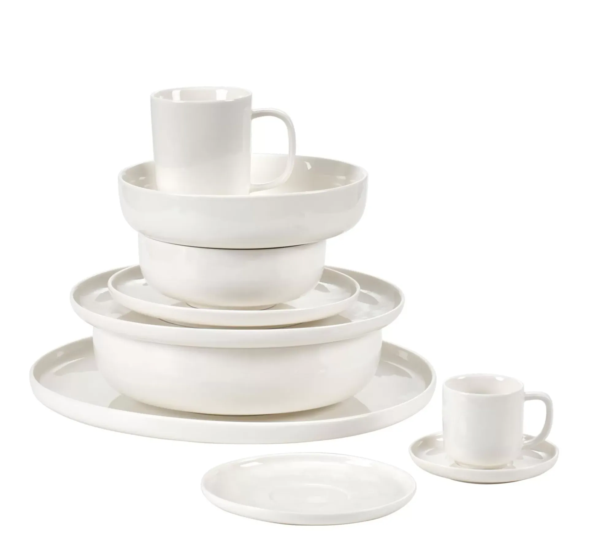 Moon Taza Y Plato Blanco