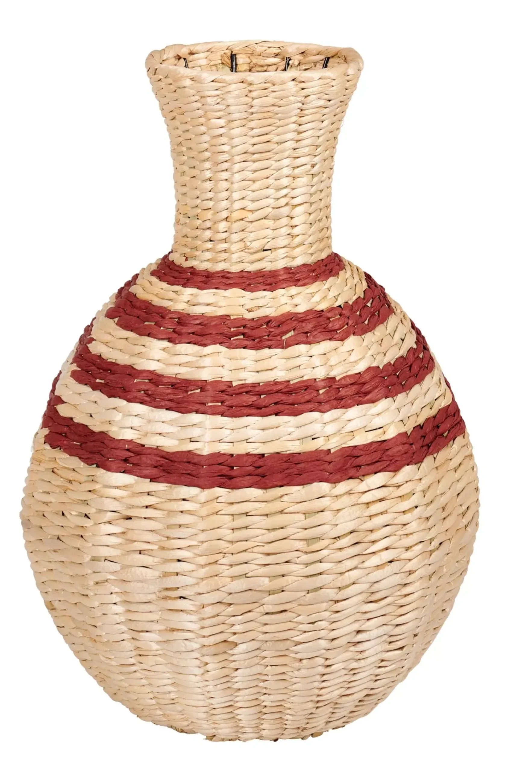 Nepal Florero Marron, Natural, Rojo Oscuro