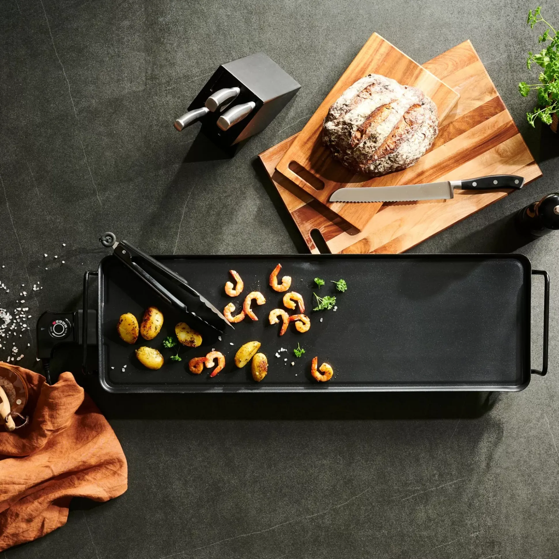 New Plancha Plancha Para Asar Xxl Negro