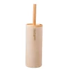 New Resin Cepillo Wc En Soporte Natural
