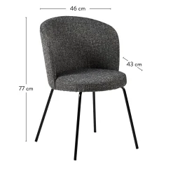 Olivier Silla De Comedor Gris