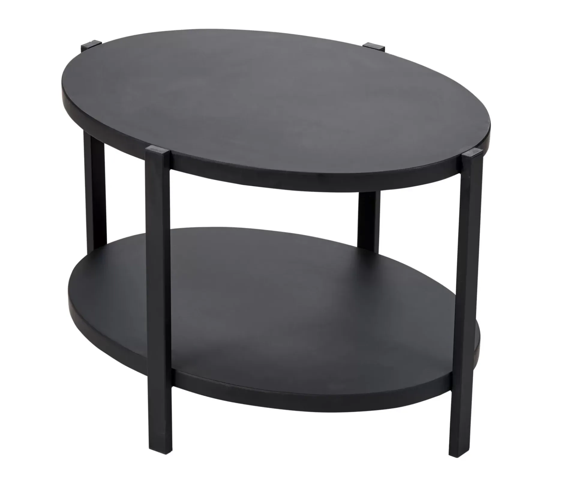 Ovala Mesita De Salon Negro