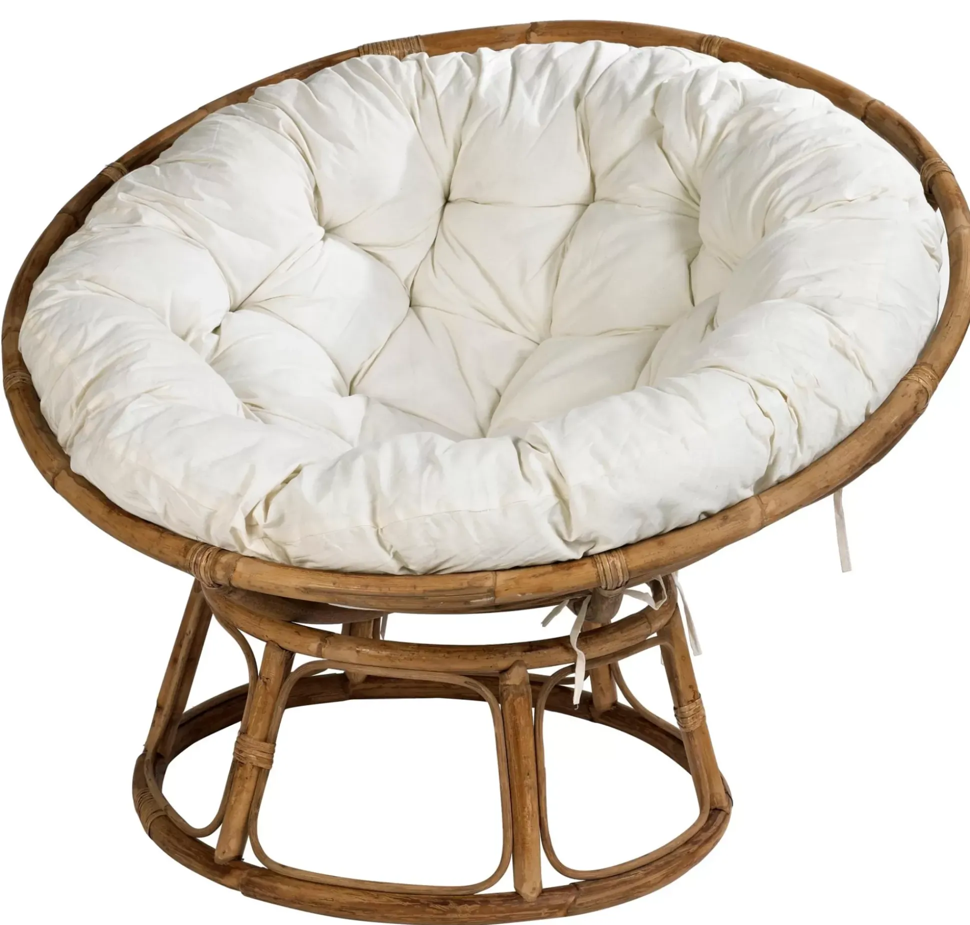 Papasan Silla Natural, Blanco Apagado