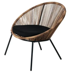 Papayo Silla Lounge Con Cojin Natural