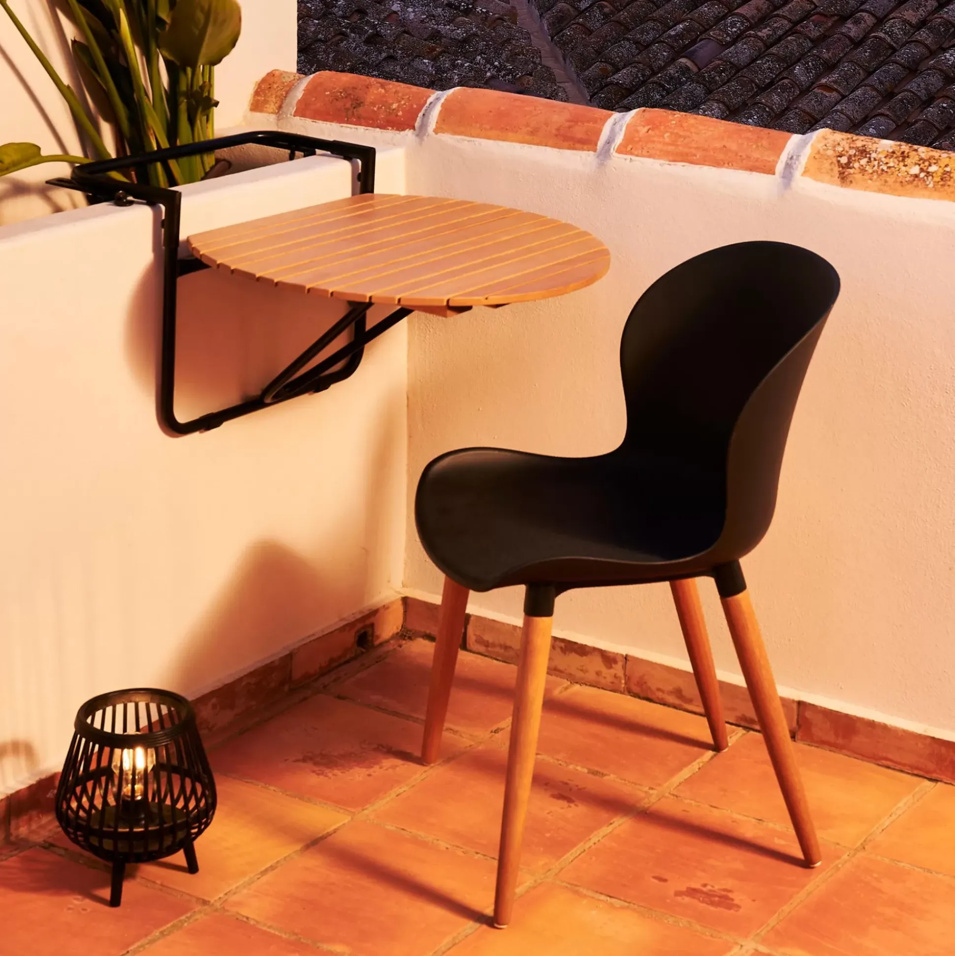 Rava Mesa Plegable Mesa P/Balcon Natural