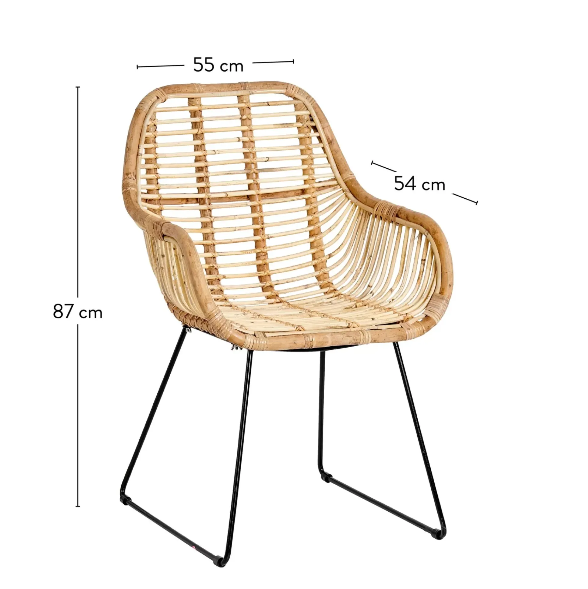 Rotan Silla De Comedor Natural