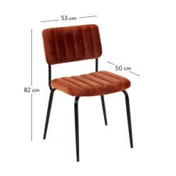 Roxy Silla De Comedor Ancho Asiento: 46 Cm