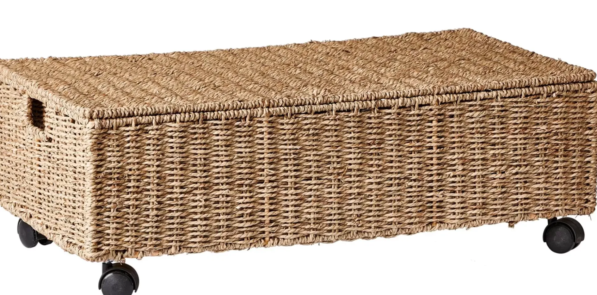 Seagrass Caja De Almacenaje Con Ruedas Natural