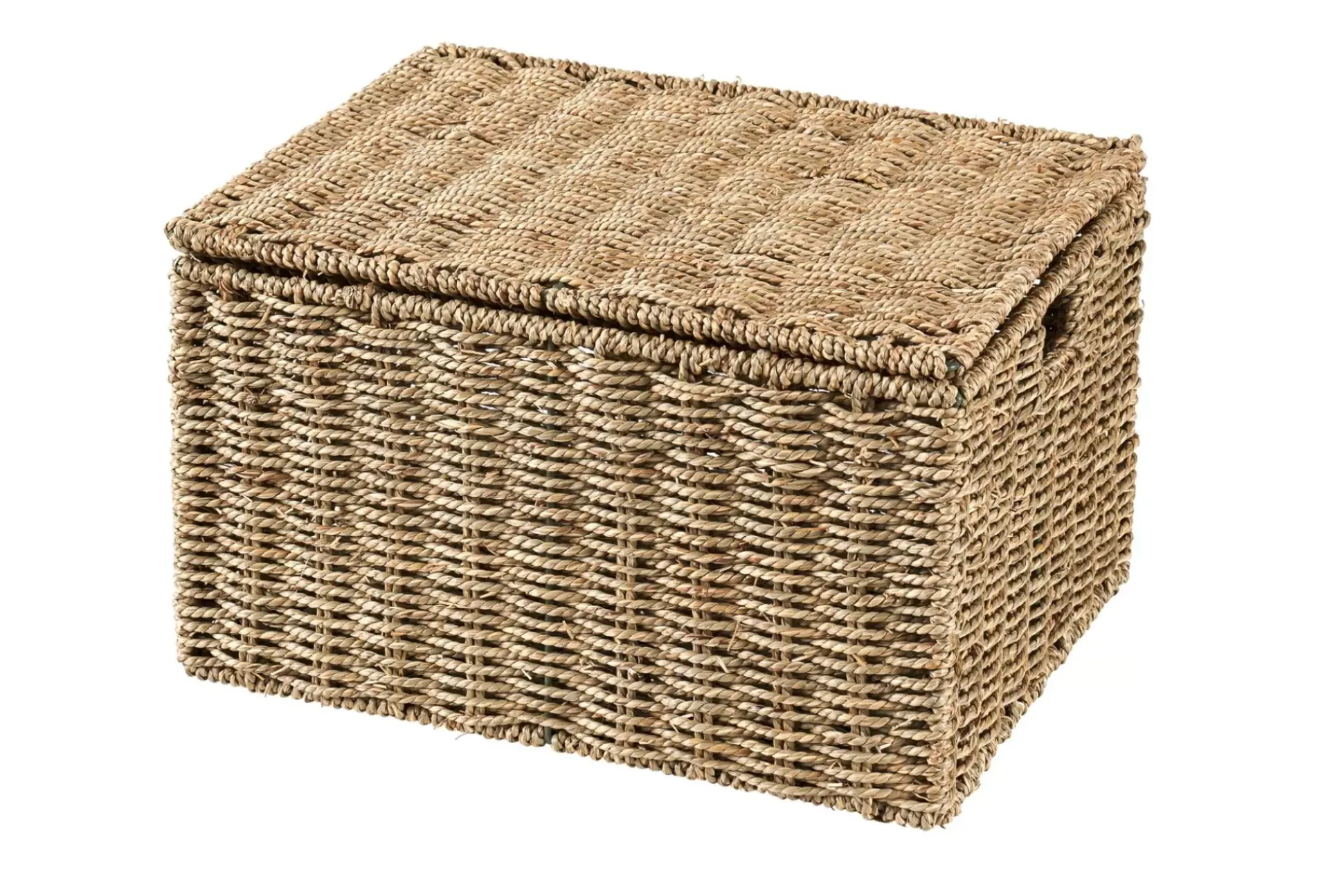 Seagrass Cesta Almacenaje L Con Tapa Natural