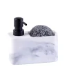 Shadow Dispensador De Jabon Con Esponja Negro, Blanco