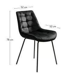 Silka Silla De Comedor Negro