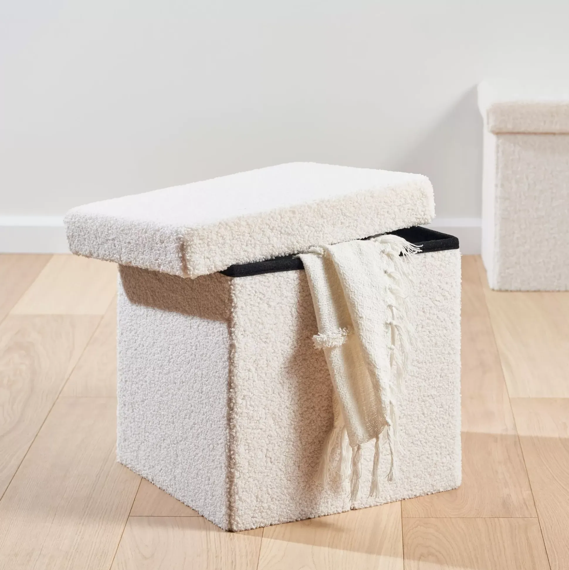 Stor Puf Plegable Funcion Almac. Blanco