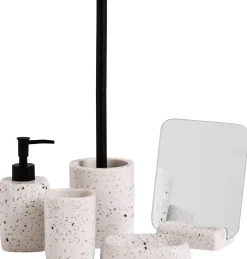 Terrazzo Dispensador De Jabon Blanco