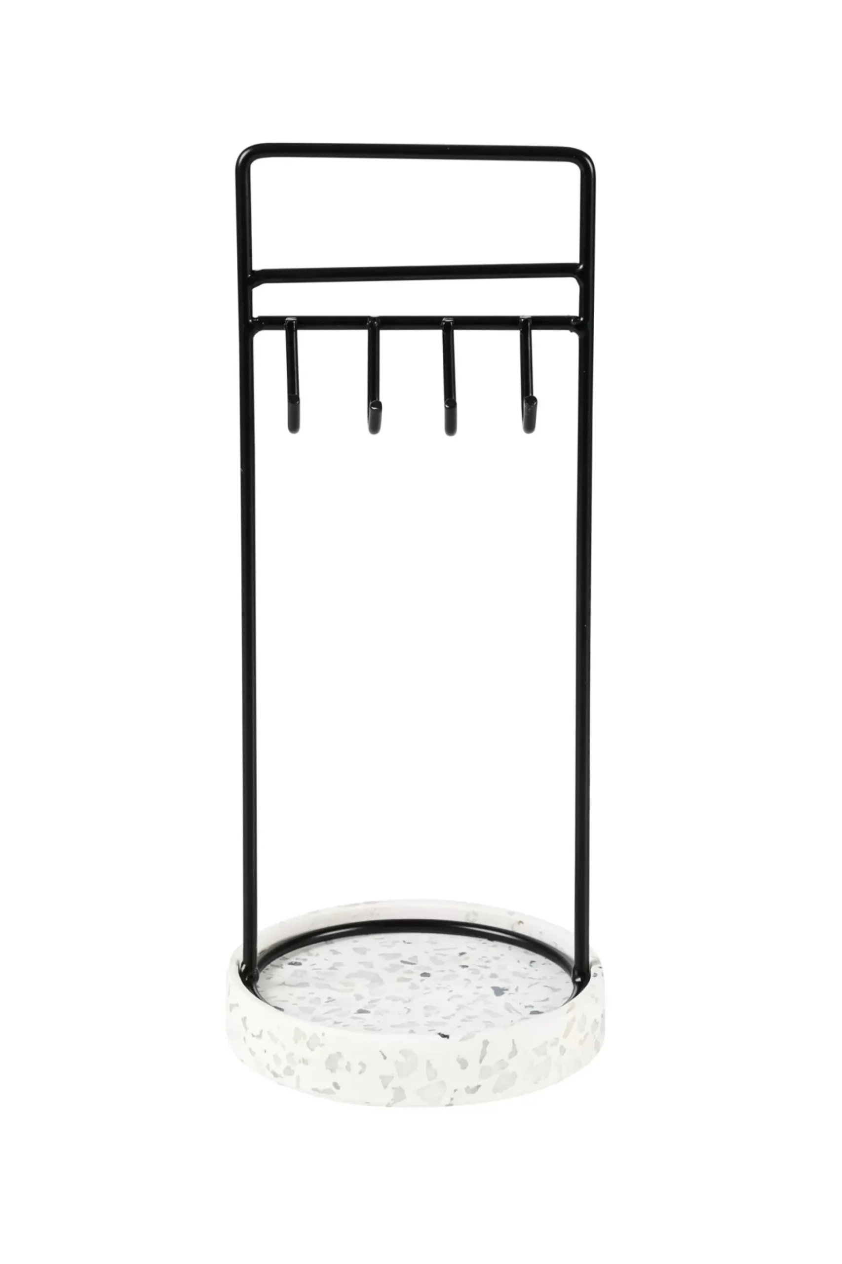 Terrazzo Joyero Negro, Blanco, Gris