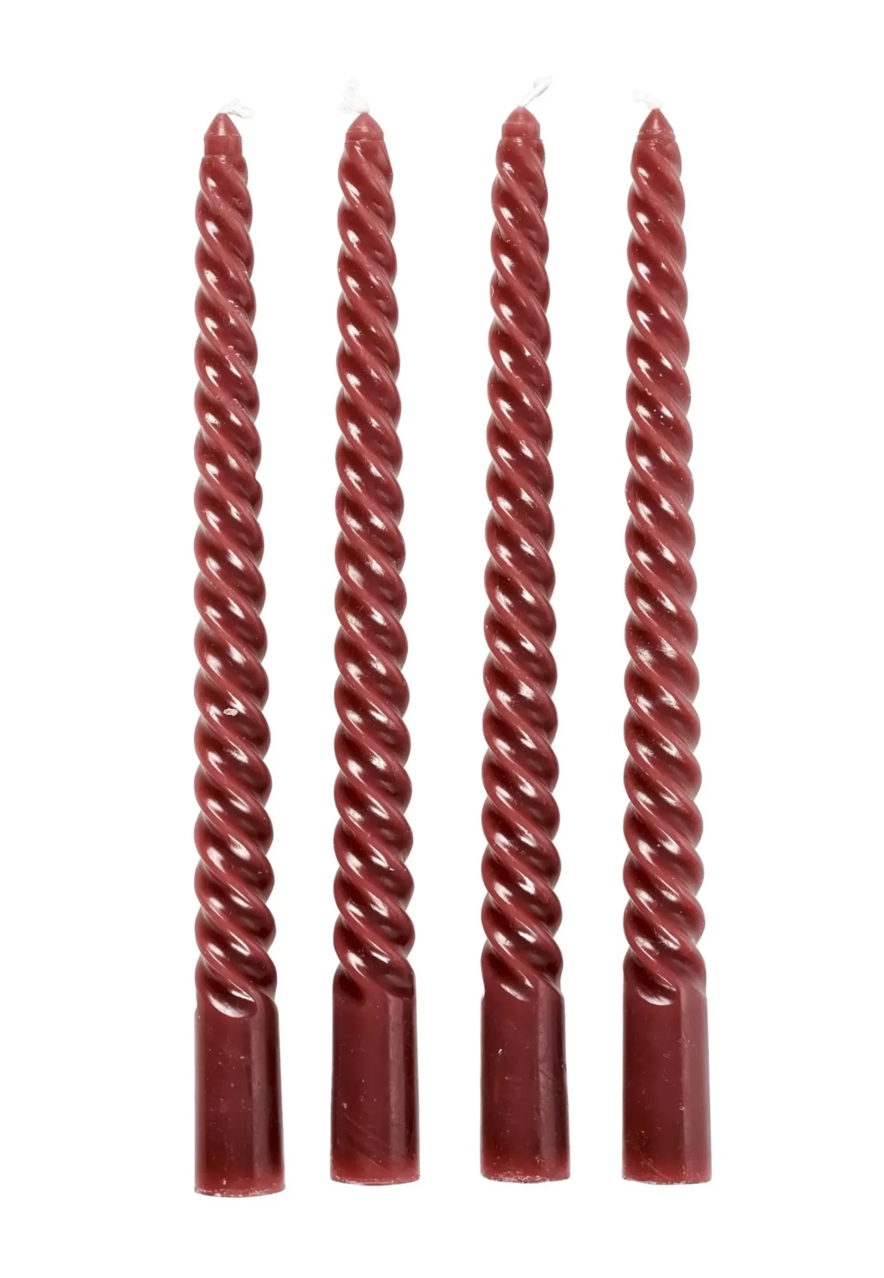 Twist Velas Retorcidas Juego De 4 Rojo