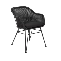 Vienna Silla De Comedor Asiento Negro