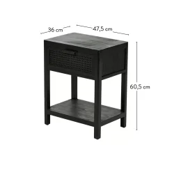 Webster Mesilla De Noche Negro