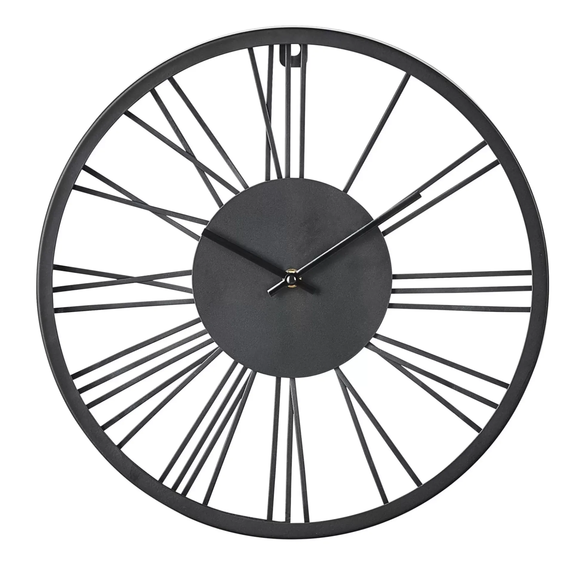 Wheel Reloj De Pared Negro
