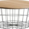 Wire Xl Mesa Auxiliar Xl Negro, Natural
