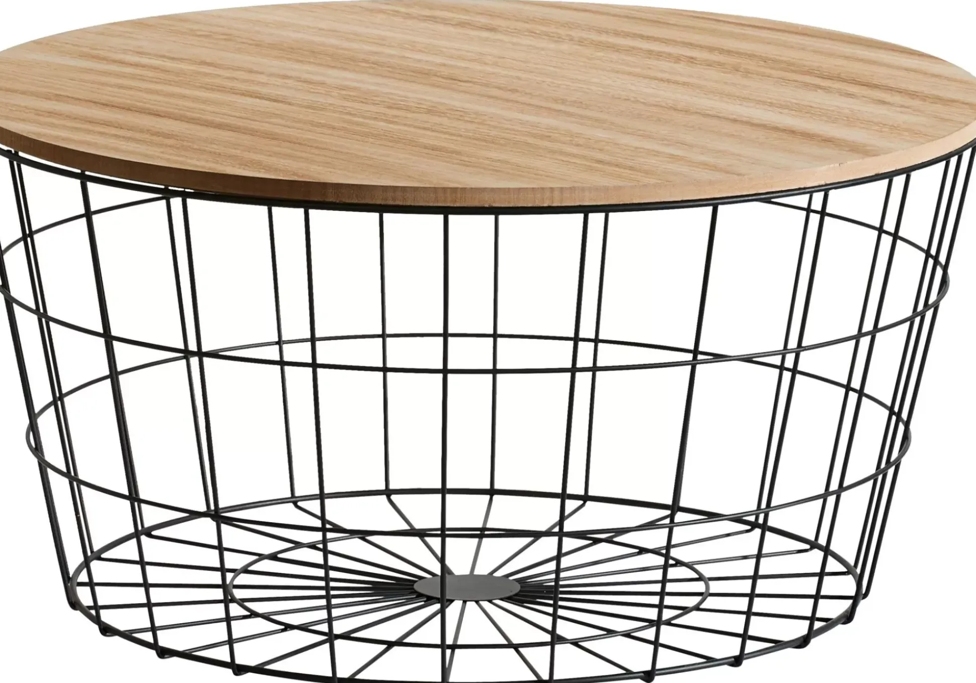 Wire Xl Mesa Auxiliar Xl Negro, Natural