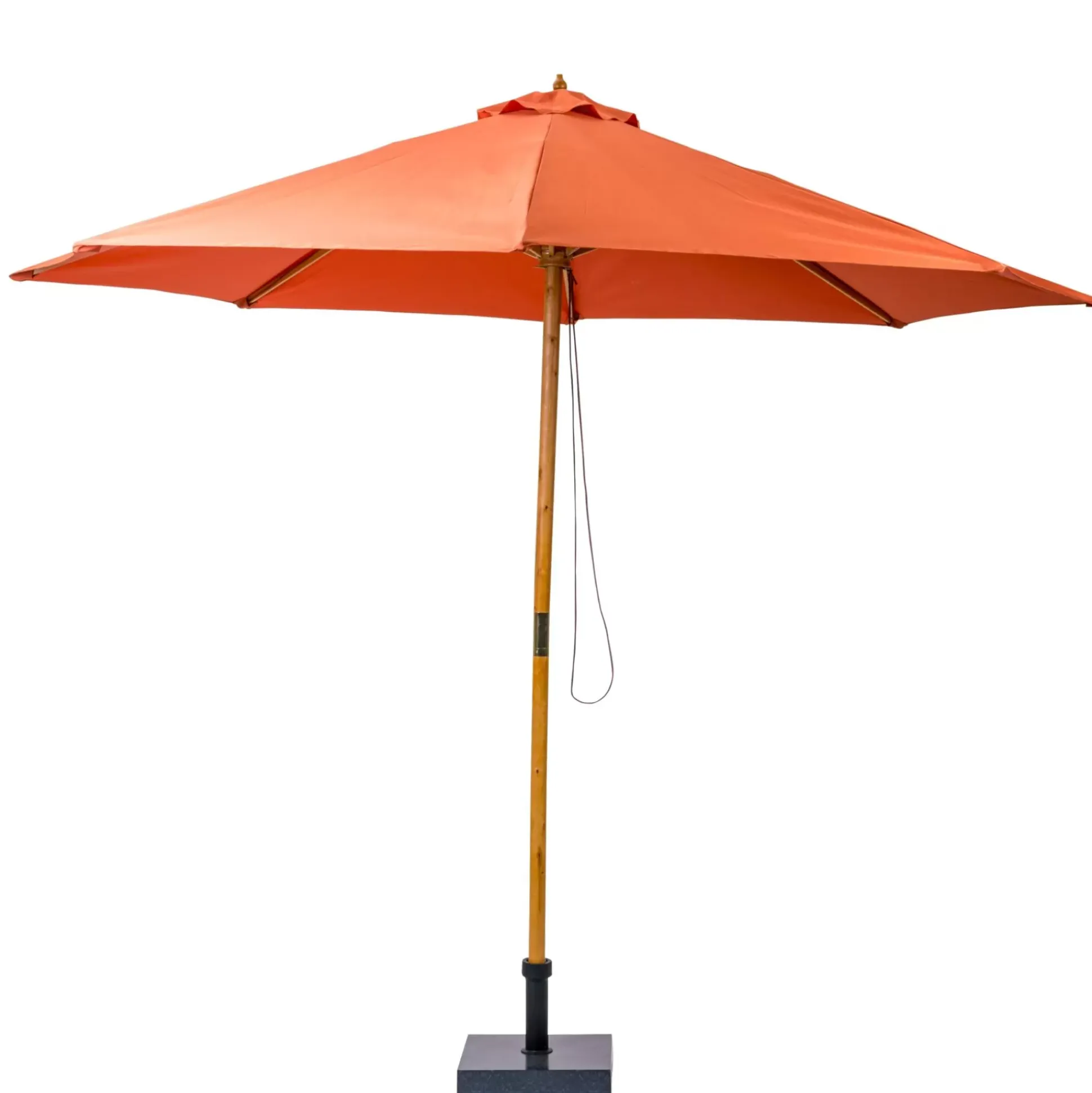 Wood Parasol Sin Pie De Color Oxido