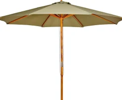 Wood Parasol Sin Pie Verde