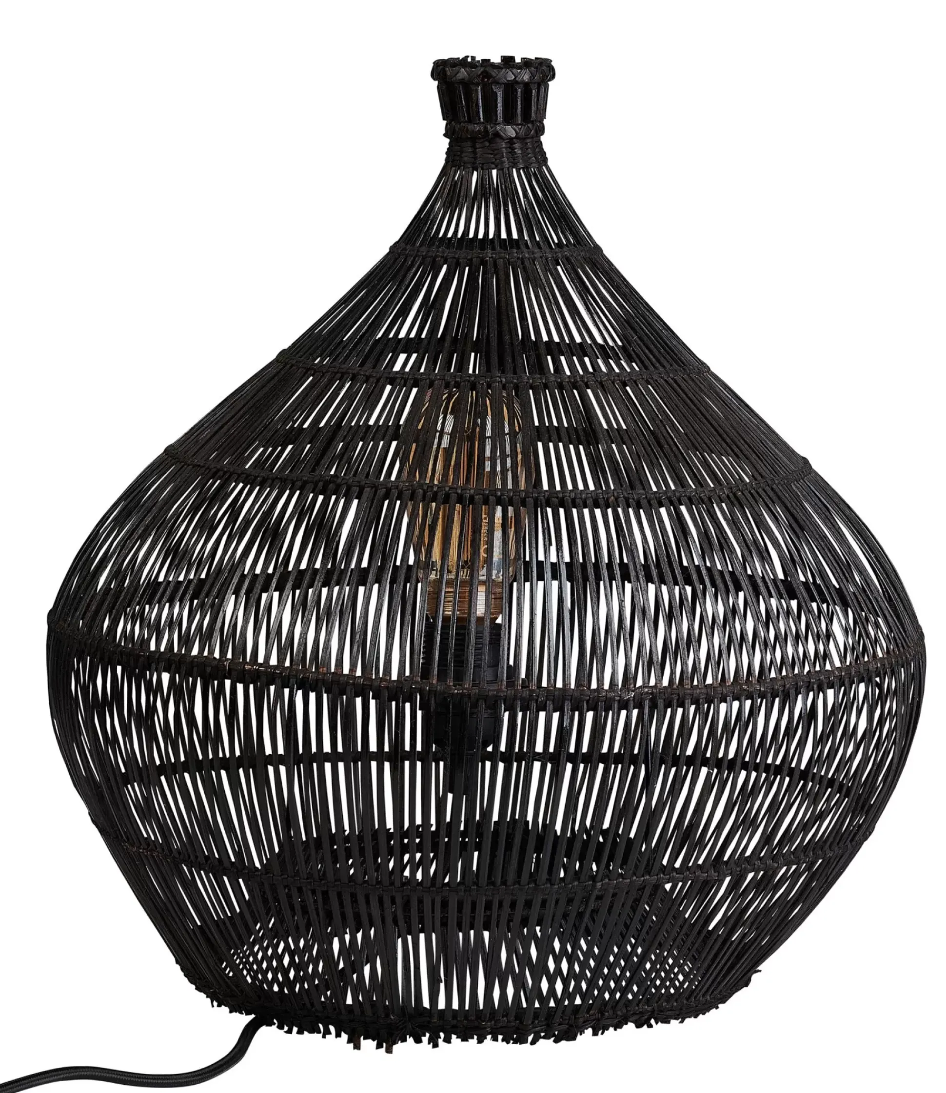 Zalou Lampara De Mesa Negro